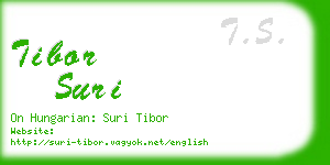 tibor suri business card